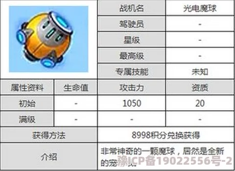 全民飞机大战惊喜爆料：光电魔球满级属性图鉴全解析，解锁隐藏战力新高度！